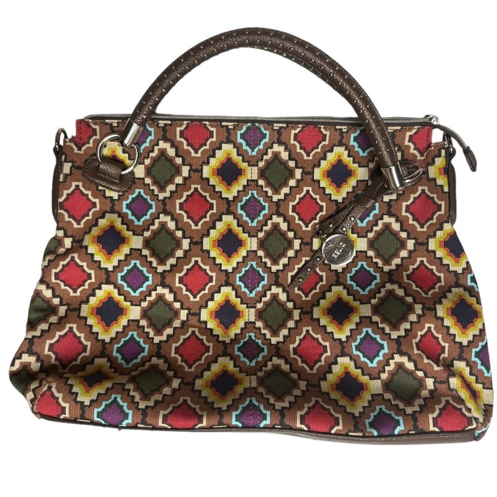 Relic Shoulder Bag 13x10x2.5 Colorful Stained Glass Pattern Logo Charm Colorful